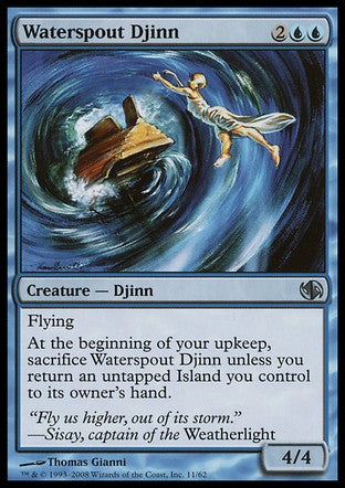 Waterspout Djinn (Duel Decks: Jace vs Chandra) Damaged / Poor