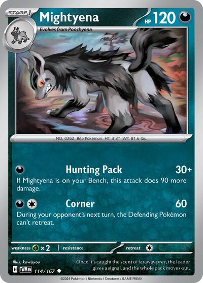 Mightyena (SV06: Twilight Masquerade) Light Play Reverse Holofoil