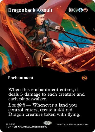 Dragonback Assault (Borderless) (Tarkir: Dragonstorm) Near Mint Foil