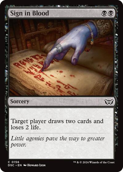 Sign in Blood (Commander: Duskmourn: House of Horror) Light Play