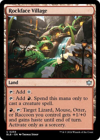 Rockface Village (Bloomburrow) Light Play Foil