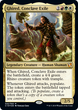 Ghired, Conclave Exile (Commander 2019) Light Play Foil