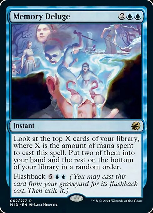 Memory Deluge (Innistrad: Midnight Hunt) Light Play