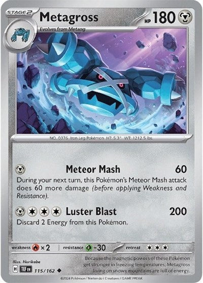 Metagross - 115 (SV05: Temporal Forces) Light Play