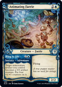 Animating Faerie (Showcase) (Throne of Eldraine) Light Play Foil