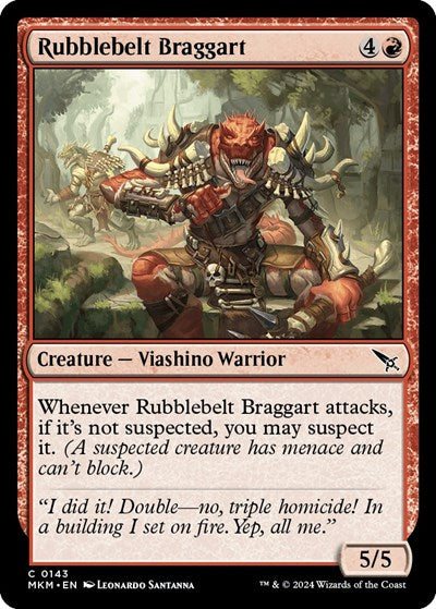 Rubblebelt Braggart (Murders at Karlov Manor) Light Play Foil