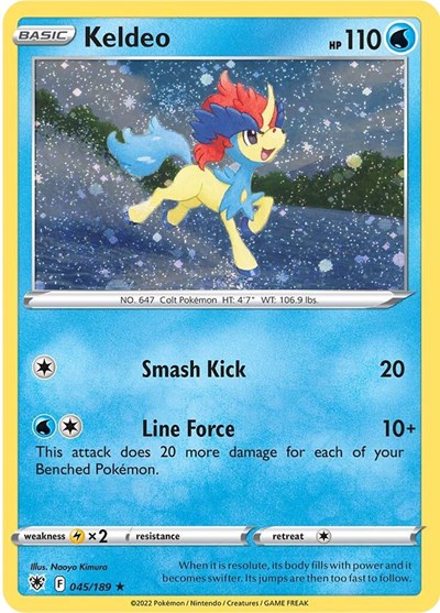 Keldeo - 045/189 (Cosmos Holo) (Miscellaneous Cards & Products) Light Play Holofoil