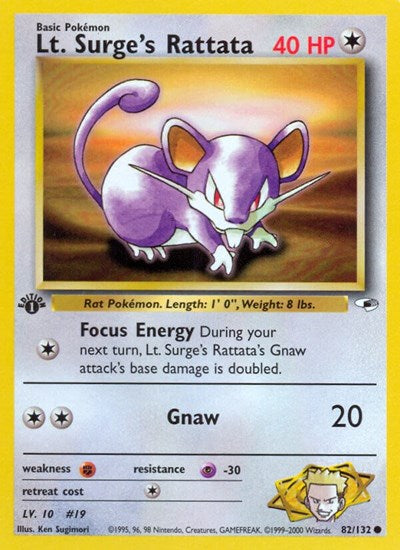 Lt. Surge's Rattata (Gym Heroes) Heavy Play Unlimited
