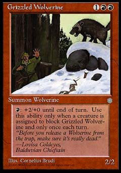 Grizzled Wolverine (Ice Age) Light Play