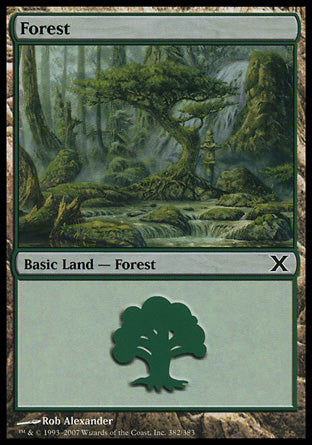 Forest (382) (10th Edition) Light Play