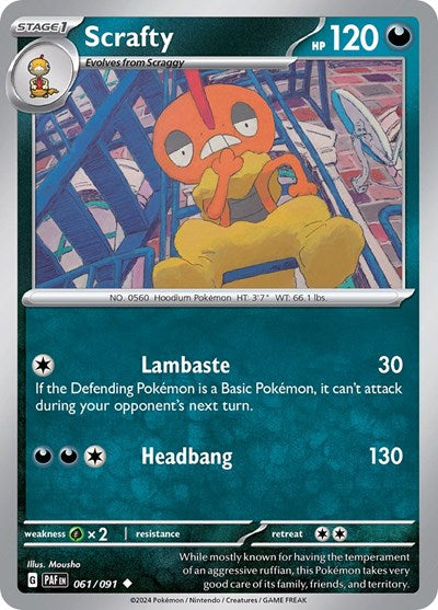 Scrafty (SV: Paldean Fates) Light Play