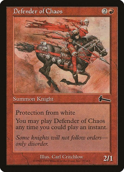 Defender of Chaos (Urza's Legacy) Light Play