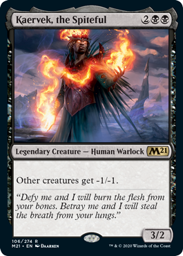 Kaervek, the Spiteful (Magic 2021 Core Set) Light Play