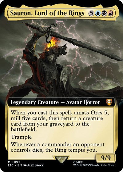 Sauron, Lord of the Rings (Extended Art) (Commander: The Lord of the Rings: Tales of Middle-earth) Light Play