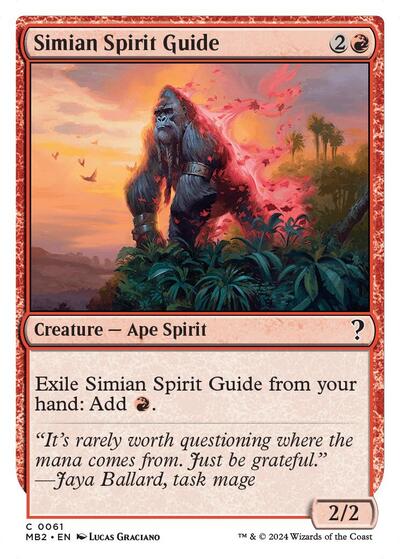 Simian Spirit Guide (White Border) (Mystery Booster 2) Light Play