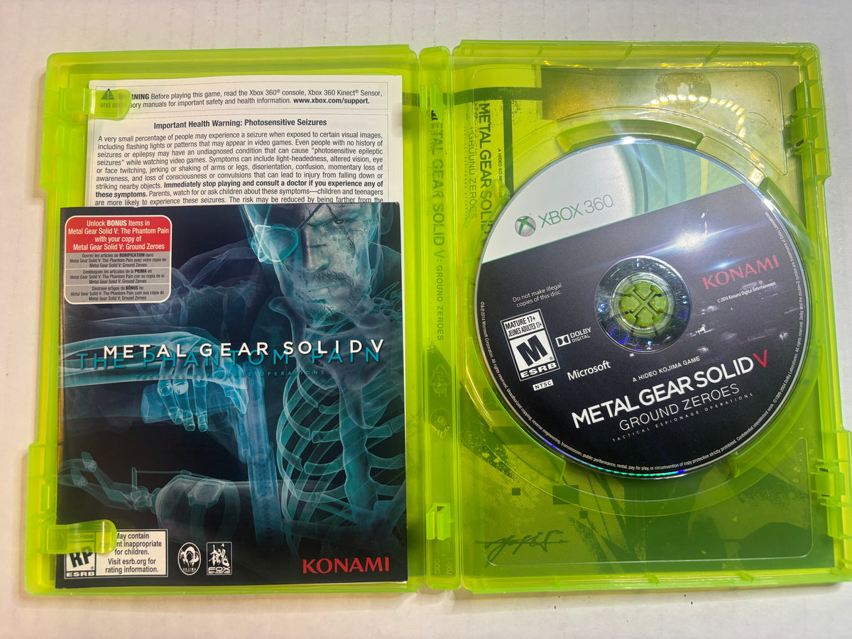 Metal Gear Solid V Ground Zeros (Xbox 360) (No Manual) (Tested/Working)
