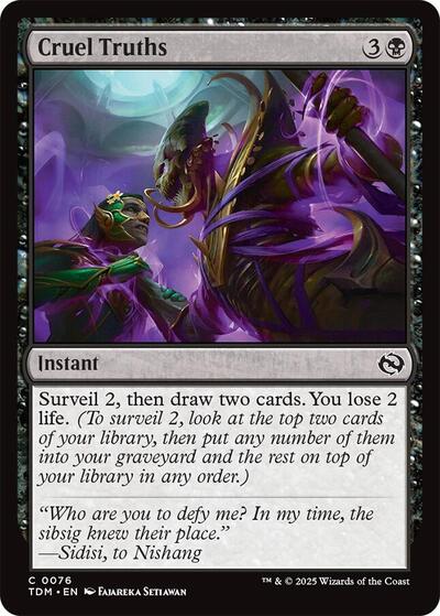 Cruel Truths (Tarkir: Dragonstorm) Light Play