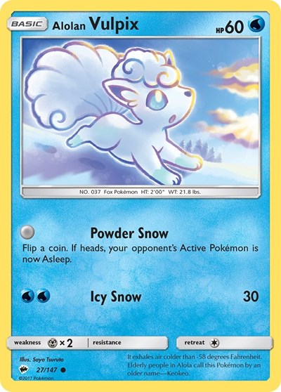 Alolan Vulpix (SM - Burning Shadows) Light Play