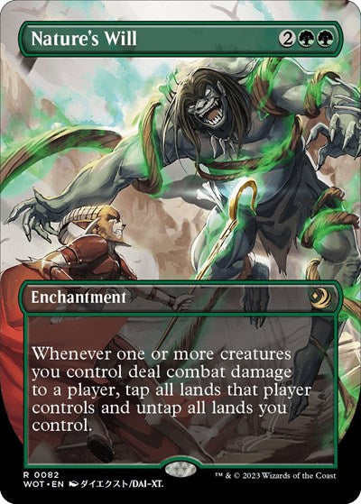 Nature's Will (Anime Borderless) (Wilds of Eldraine: Enchanting Tales) Light Play