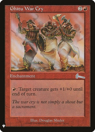 Ghitu War Cry (Mystery Booster) Light Play