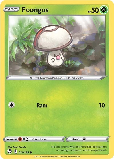 Foongus (SWSH12: Silver Tempest) Light Play Reverse Holofoil