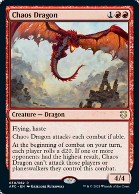 Chaos Dragon (Commander 2021 Forgotten Realms) Light Play
