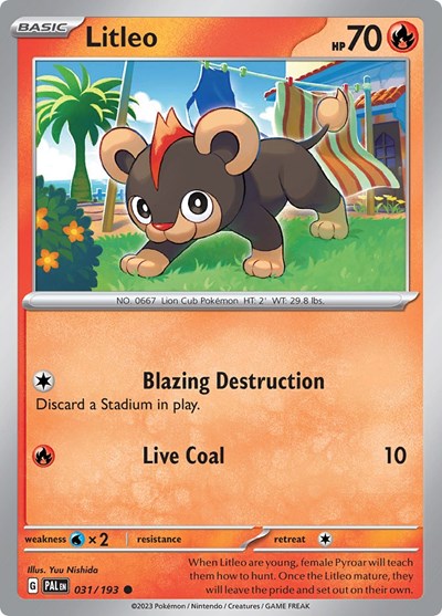 Litleo (SV02: Paldea Evolved) Light Play