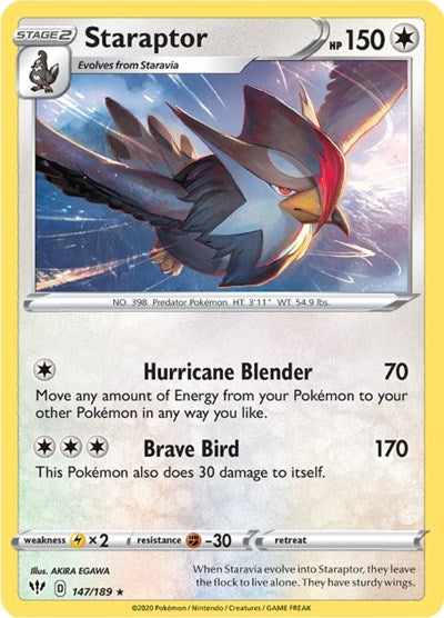 Staraptor (SWSH03: Darkness Ablaze) Light Play