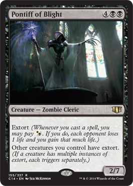 Pontiff of Blight (Commander 2014 Edition) Light Play
