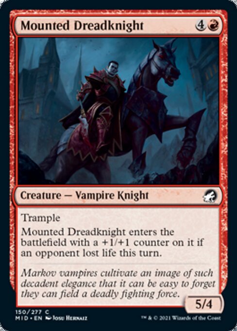 Mounted Dreadknight (Innistrad: Midnight Hunt) Light Play