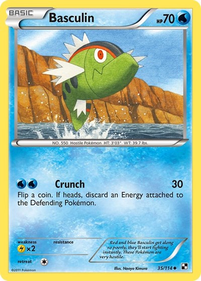 Basculin (Black and White) Medium Play Reverse Holofoil