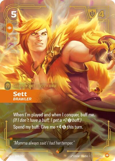 Sett Brawler (Origins) Light Play Foil