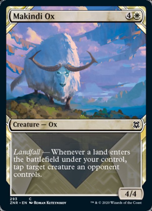 Makindi Ox (Showcase) (Zendikar Rising) Light Play