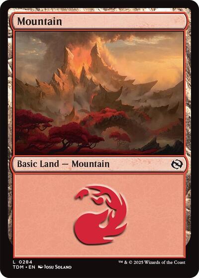 Mountain (0284) (Tarkir: Dragonstorm) Light Play Foil