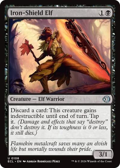 Iron-Shield Elf (Lorwyn Eclipsed) Light Play Foil