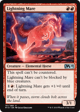 Lightning Mare (Magic 2019 Core Set) Light Play