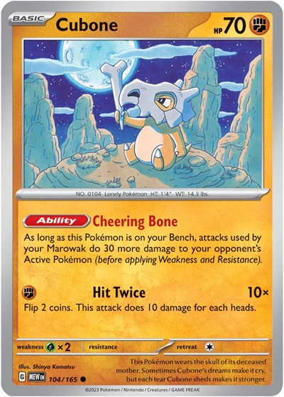 Cubone (Scarlet and Violet: 151) Light Play