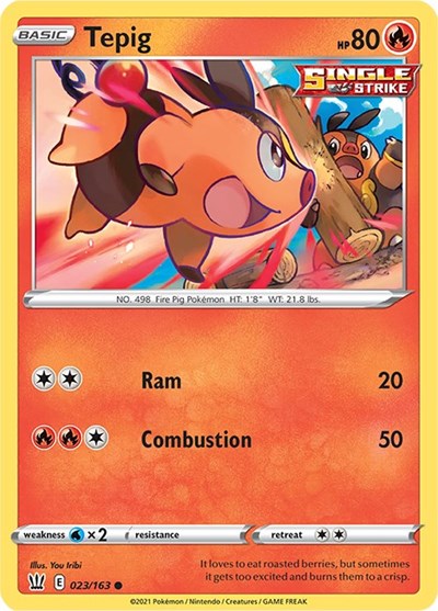 Tepig (SWSH05: Battle Styles) Light Play