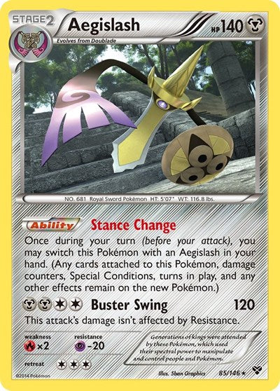 Aegislash (85) (XY Base Set) Damaged / Poor