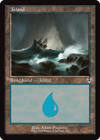 Island (291) (Retro Frame) (Innistrad Remastered) Light Play