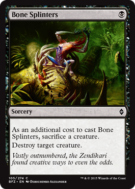 Bone Splinters (Battle for Zendikar) Light Play Foil