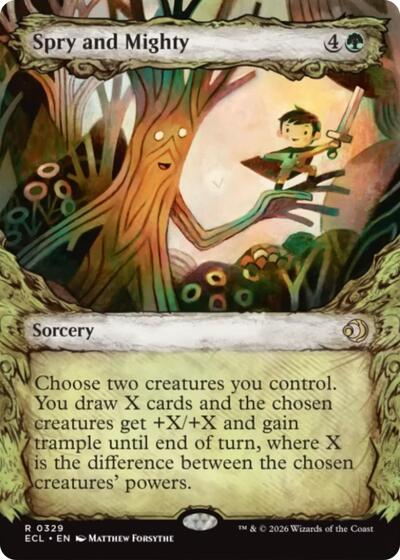 Spry and Mighty (Showcase) (Lorwyn Eclipsed) Light Play Foil