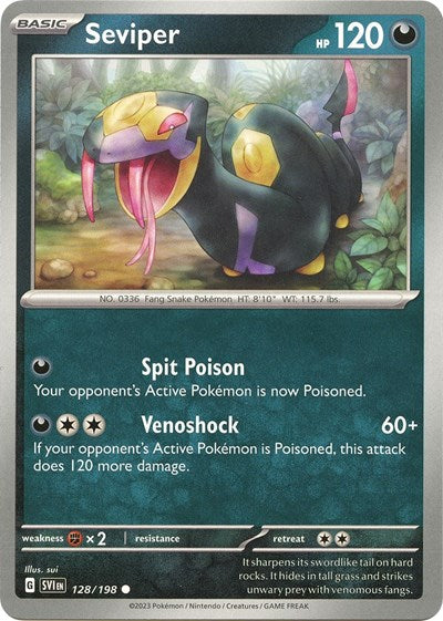 Seviper (Scarlet and Violet: Base Set) Light Play Reverse Holofoil