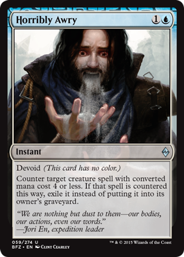 Horribly Awry (Battle for Zendikar) Light Play Foil