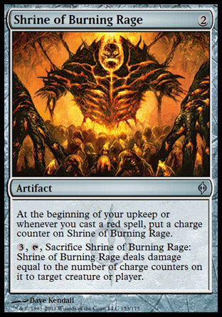Shrine of Burning Rage (New Phyrexia) Light Play