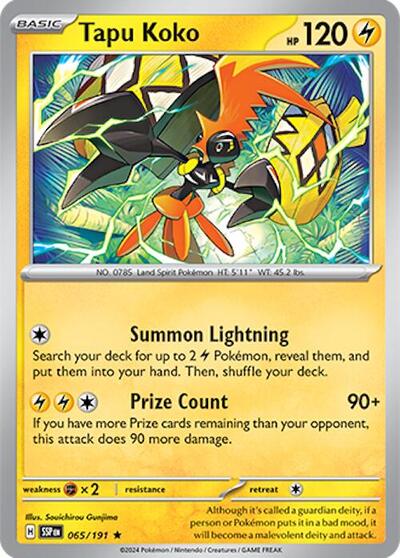 Tapu Koko (SV08: Surging Sparks) Light Play Holofoil
