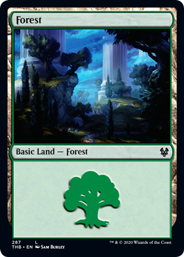 Forest (287) (Theros Beyond Death) Light Play