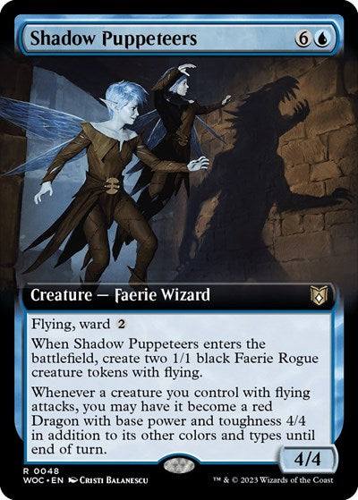 Shadow Puppeteers (Extended Art) (Commander: Wilds of Eldraine) Near Mint