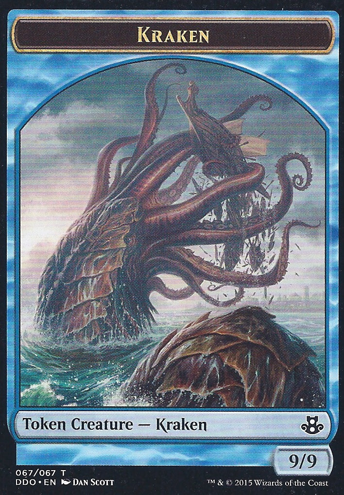 Kraken Token (Duel Decks: Kiora vs Elspeth) Light Play
