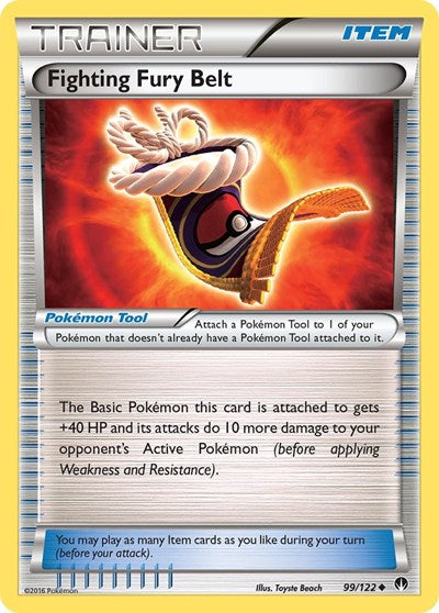 Fighting Fury Belt (XY - BREAKpoint) Damaged / Poor